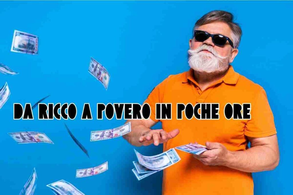 Pensionato vincita denaro perso