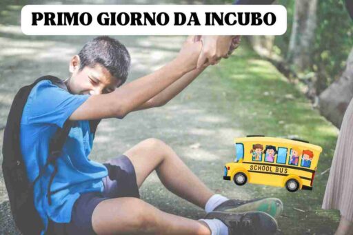 Autobus scuola errore bambino abbandono