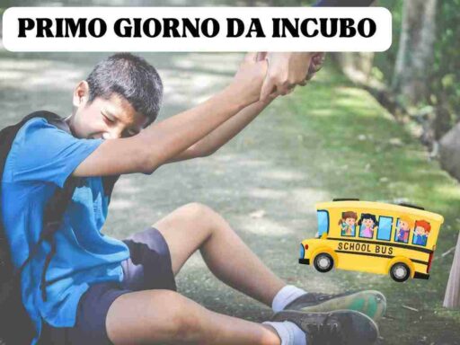 Autobus scuola errore bambino abbandono