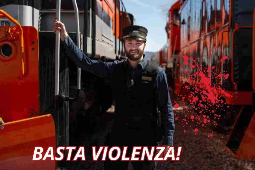 Capotreno protesta basta aggressioni