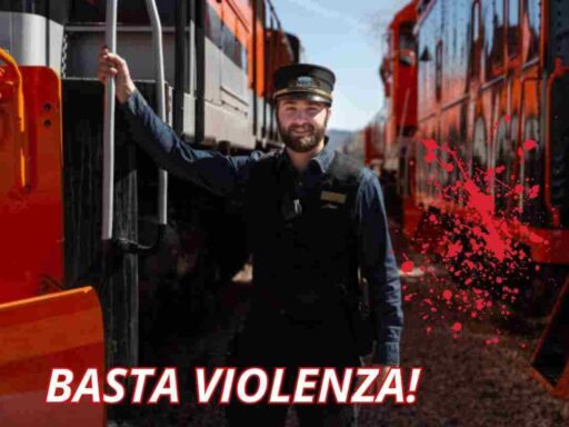 Capotreno protesta basta aggressioni